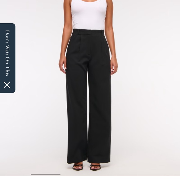 Abercrombie & Fitch Pants - Abercrombie & Fitch Black Wide-Leg Trousers
